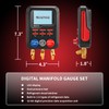ROGVOC Digital Manifold Gauge, HVAC Refrigerants Digital AC Gauges Set