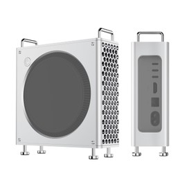 Ulanzi QT01 Chassis Case for Mac mini M4/M4 Pro Vertical Computer Case Protective Dustproof Bracket Storage Stand Aluminum Mini Stand DIY PC Parts Space Saving Multi-Function Stable Anti-Slip Convenient Carrying Accessories for Mac Mini M4/M4 Pro