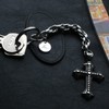 WAVEPIRATE® Stainless Steel Key Chain Cross KT Women Men, silver,