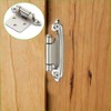 3 Pair -6 Pcs 1/2" Overlay Matte Silver Cabinet Hinges