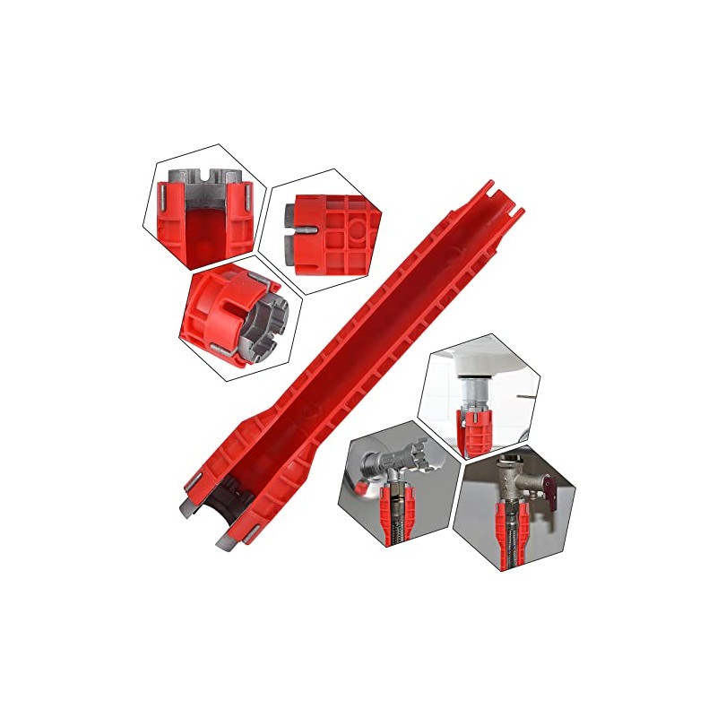 14-in-1 Multi-functional Wrench for Toilet, Sink, Bathroom, Kitchen Plumbing Installation