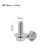 Flange Screw, Hexagonal Screw, Pack of 25, M8 x 16