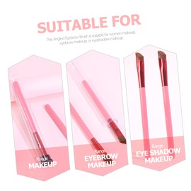 TOVINANNA 2pcs Eyebrow Brush Multi-function Angled Makeup Brushes for Precise Eyelash and Brow Shaping Portable Cosmetic Tools Case for Outdoor Use