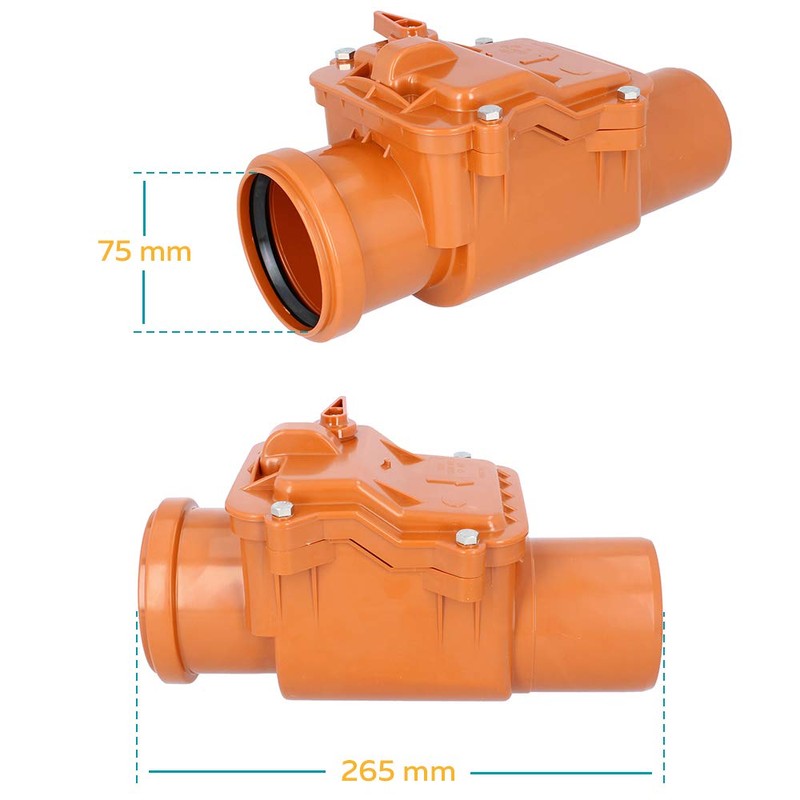 PEÄTAN Backflow Seal Diameter DN 75 Orange | Check Valve