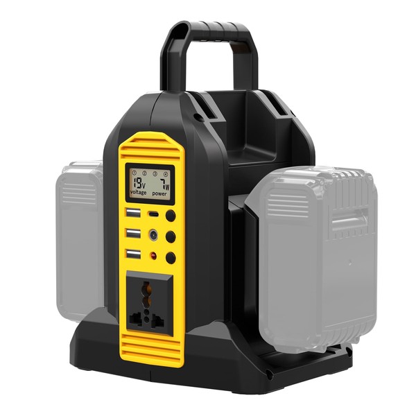 WaxPar Power Inverter Compatible with Dewalt 20V Battery, 2 Ports