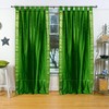 Indian Selections Green Tab Top Sheer Sari Curtain/Drape/Panel - 80W