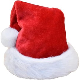 Christmas plush brim hat high-end Christmas short furry hat Adult Christmas Hat for Party dress up