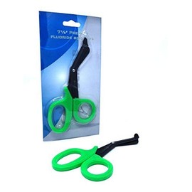 Heavy Duty Fluoride Coated Nurse Doctor Medical Paramedic Trauma Shears Scissors 7.25" (A2ZSCILAB) (GREEN)