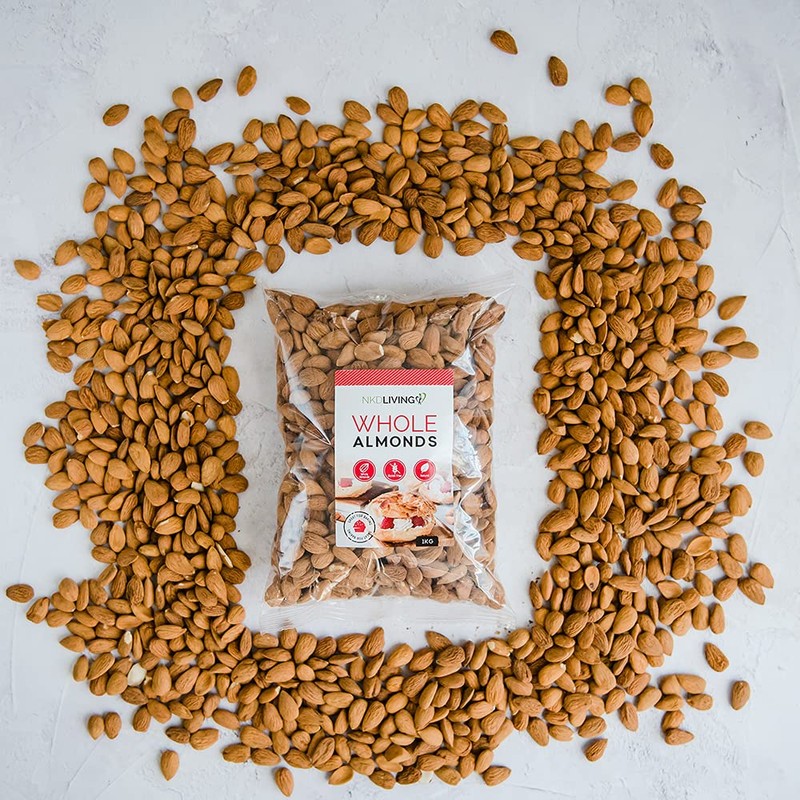NKD Living Whole Almonds 1kg from Spain