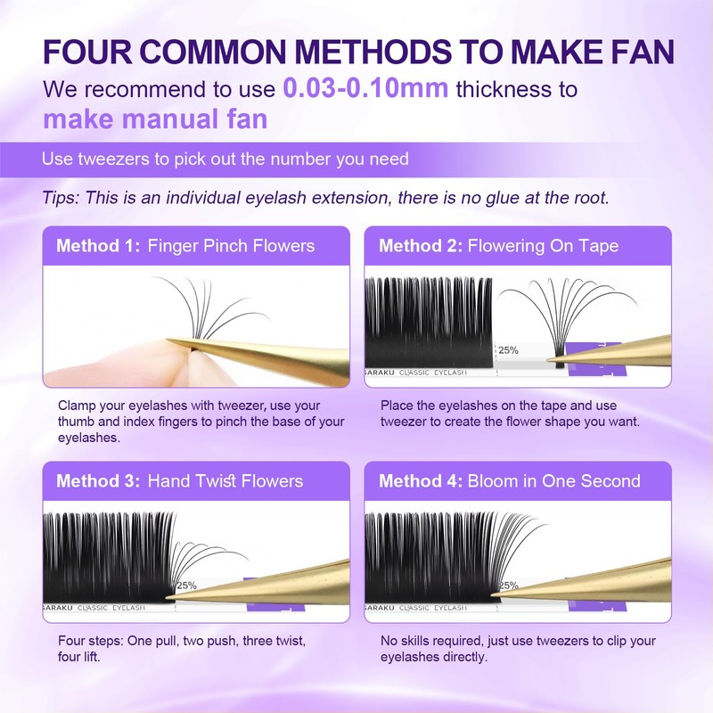 NAGARAKU Individual Eyelashes, Individual Eyelash Extensions, Permanent Volume Eyelashes, Eyelash