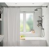 Croydex Professional Plain White Water-Resistant Textile Shower Curtain 1800 X
