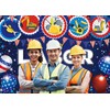 7x5ft Happy Labor Day Backdrop Honor Laborer Banner Labor Day
