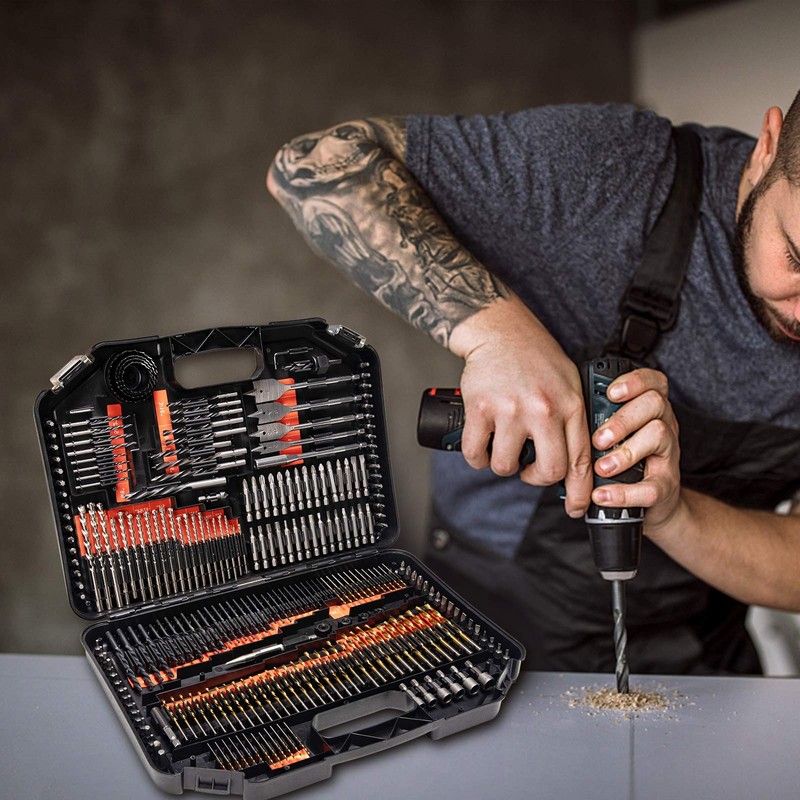 ETERNA Drill Bit Set, 246 PCS Titanium HSS Drill Bit