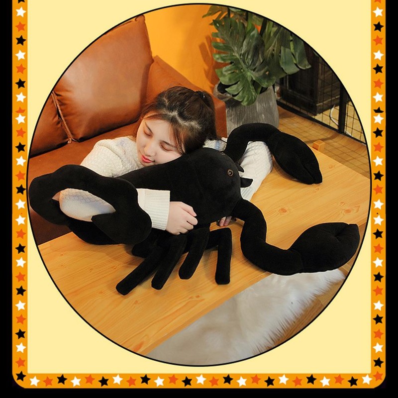 Simulation Black Scorpion Plush Toys Animal Dolls Stuffed Soft Real