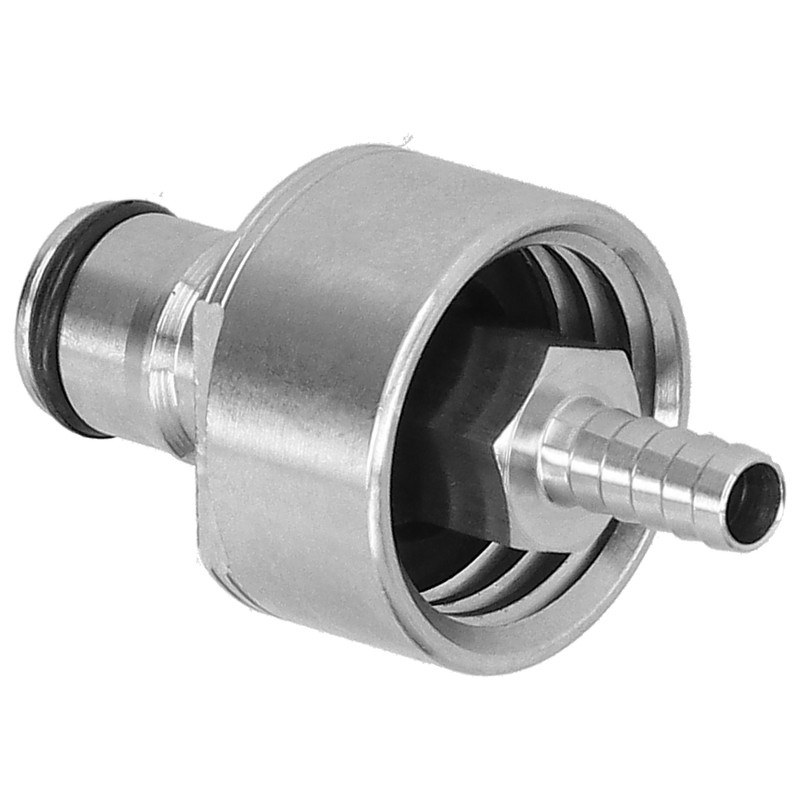 Stainless Steel Carbonation Cap with 5/16in Barb Ball Lock Type