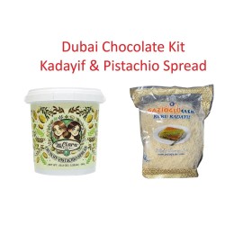 La Clara Perla Dubai Chocolate Combo Kit - Crunchy Pistachio Spread 1KG - Kadayif/Kataif