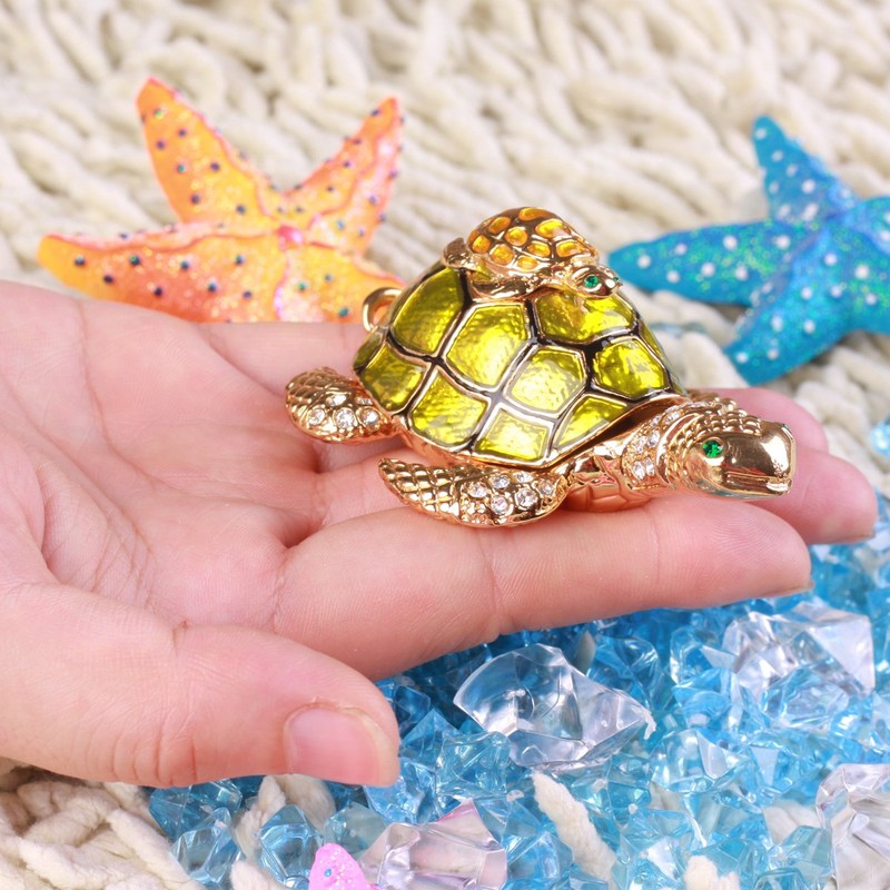 PIEARTH 231-1 Parent-child Turtle Jewelry Box, Zinc Alloy