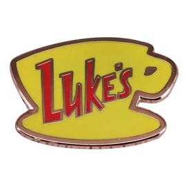 Luke's Diner Gilmore Yellow Coffee Cup TV Show 1.25" Enamel Pin Badge, 1.25 Inches, Enamel, enamel
