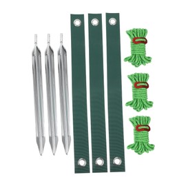 ORFOFE 9pcs Heavy Duty Steel Tree Stake Kit Weather Resistant Support System for Young Trees and Durable Steel Stakes Included Easy Installation for Year Protection