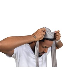 ForceWave Silky Durag for Men Wave Cap Satin Dorag for Men Women 360 Wave Gray