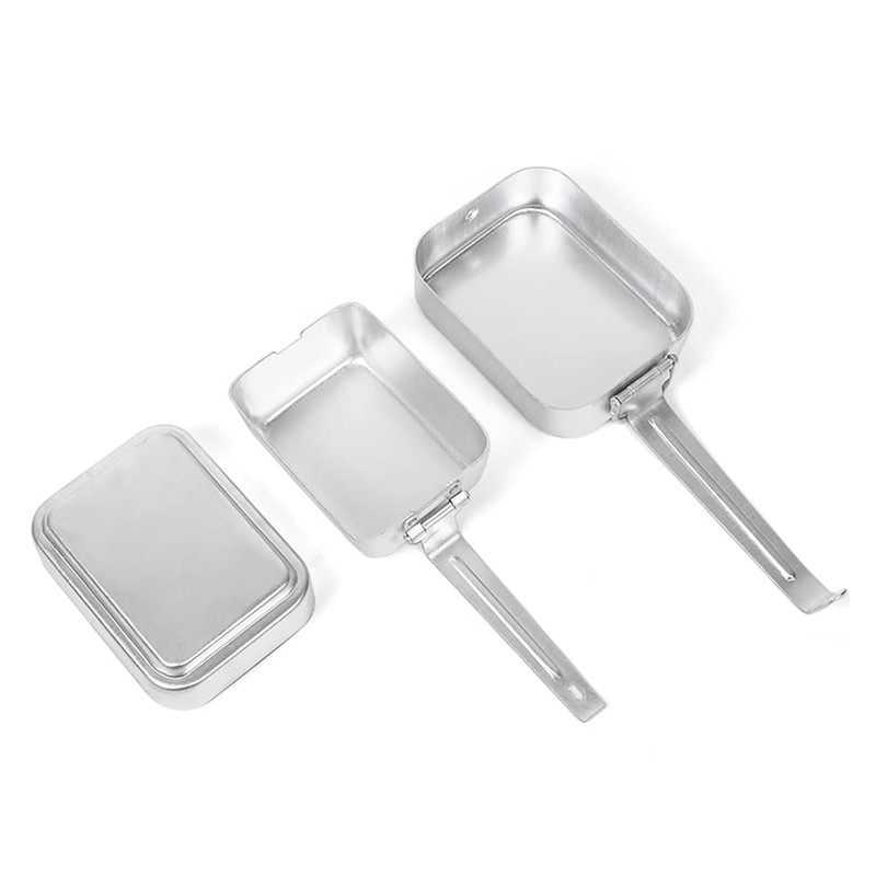 Outdoor Mess Tin Kit Aluminum Camping Cookware Set Lunch Box