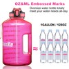 SLUXKE 1 Gallon Water Bottle with Time Marker BPA Free
