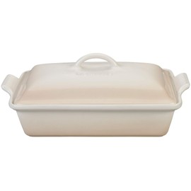Le Creuset Stoneware Heritage Covered Rectangular Casserole, 4 qt. (12" x 9"), Meringue