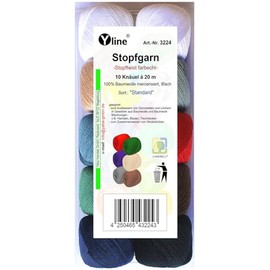 Darning Yarn 10 Balls 100% Cotton (Standard), 3224