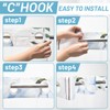 WITHLOC No Hook Shower Curtain with Snap in Liner -