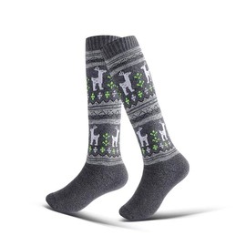 Hazako Snowboarding Skiing Socks, Kids, Cold Protection, Outdoor Wear, School Commute, High Socks, Suitable for Juniors/Children, Thick, Cold Protection, XS/S, 2 Sizes, 1/2/3 Pairs, Gray (1 Pair)