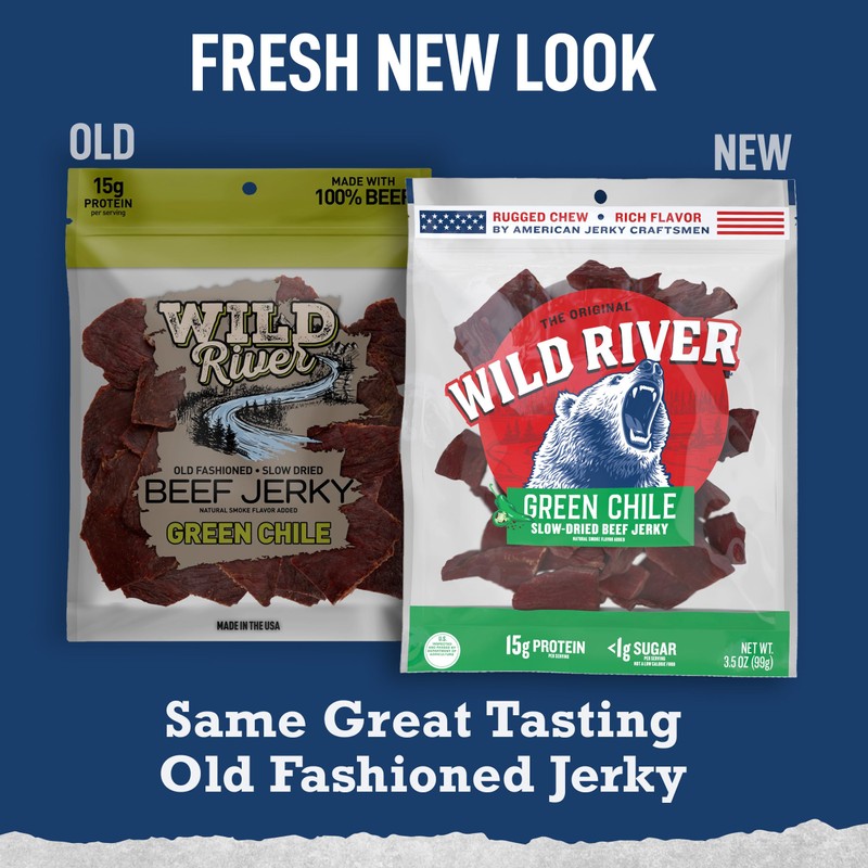 Wild River Beef Jerky Variety Pack, Old Fashioned 100% Beef
