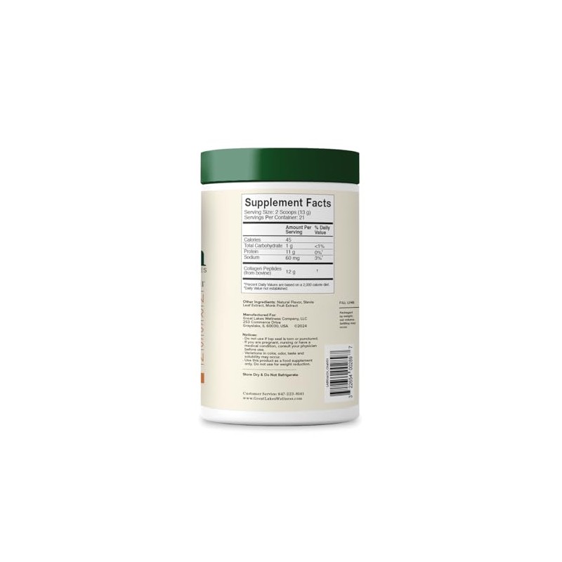 Great Lakes Wellness Hidrolizado Colágeno Proteína Carne Res Sabor Chai