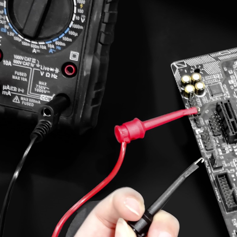 Cleqee 10PCS 4mm Banana Plug to Test Hook Clip Test