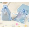 QIANF 20 Pcs Blue Small Organza Bags 6X9 inch for