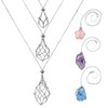 3 PCS Crystal Cage Necklace, Necklace Holder, Crystal Holder Cage,