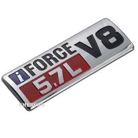 2pcs IFORCE 5.7L V8 Badge Side Emblem, 3D Door Badge NamePlate Decals Stickers Replacement for IFORCE (Chrome Red)