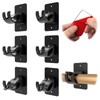 CIEMGNZOC 6-Pack Curtain Bracket Holders, Universal Self-Adhesive Wall Mounts, Fits