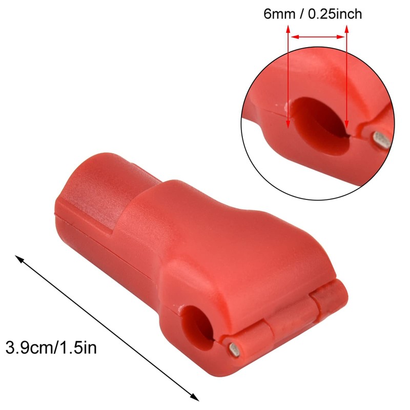 Pack of 100 Red Plastic Anti-Theft Security Lock Hooks with