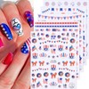 4th of July Nail Stickers Independence Day Nail Decals 6PCS