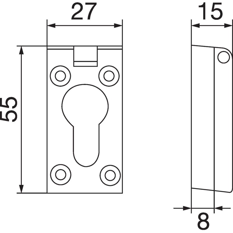 Hermat Rain Protection Rosette 2080 Protection for Profile Cylinder Door