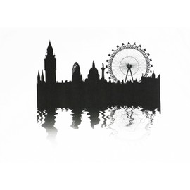 Half a Donkey The London Skyline - Iconic London View- Large Cotton Tea Towel