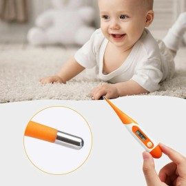 digital Electronic Digital Soft Head Thermometer Ears Oral Temperature (Degree in F/C)