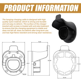 GOEDCH Typ 2 Wandhalterung Ladekabel: Ladegerät Halterung mit Schrauben, Wandhalterung für Elektroauto Ladestation, Zubehör für Type 2 Wallbox Ladestation, Wandhalterung für Kabelaufhängung