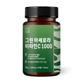 Natural Barum Green Acerola Natural Vitamin C 1000, 1 ea, 30 tablets / 자연바름 그린 아세로라 천연비타민C 1000, 1개, 30정