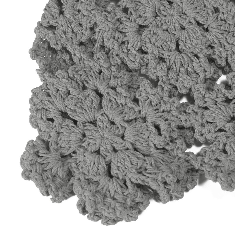 ZLYC Women's Crochet Cotton Beanie Hat, gray