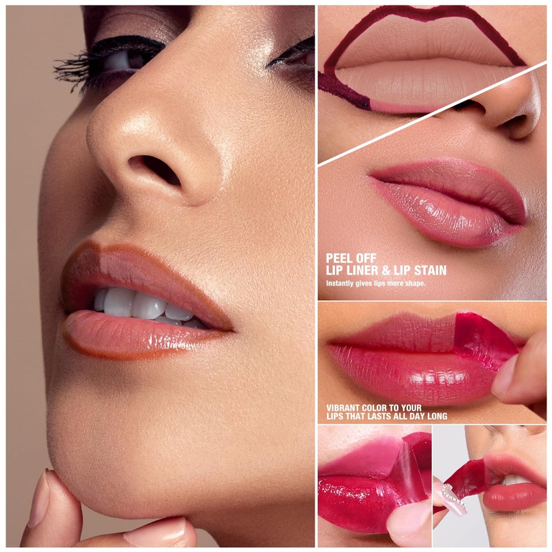 3 Pieces Peel Off Lip Liner Tattoo, Removable Lip Liner