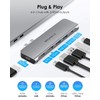 LENTION USB C Hub with Dual 4K HDMI, 2 USB