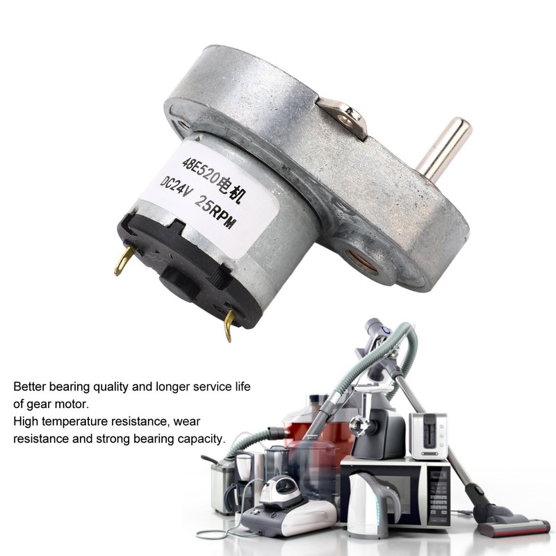 DC24V Gear Motor Aluminum Alloy Self Locking Speed Reduction Electric