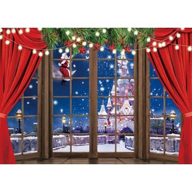 Hnzwbxg 7x5ft Christmas Photography Backdrops Christmas Fireplace Decoration Background Family Party Birthday Baby Shower Decoration Photo Booth Props ZW-035