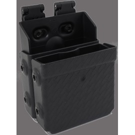 Zero9 Holsters - Model 4047 Double Handcuff Case, Compatible with ASP Sentry Cuffs (Black Basket Weave, Molle Lok)